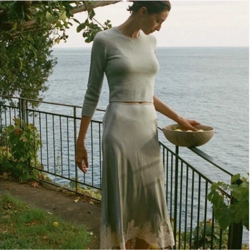 Doen Gidea Cashmere Sweater Light Green S - Picture 2 of 10